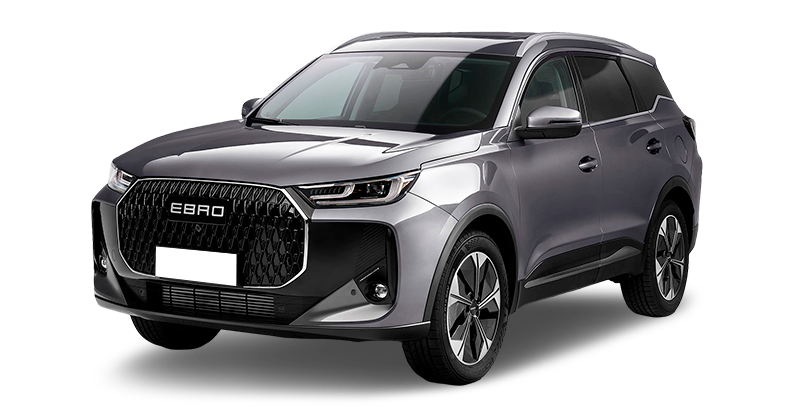 Renting Coches Ebro S7001.6 TGDI Luxury 7 DCT Gris, Blanco / Negro
