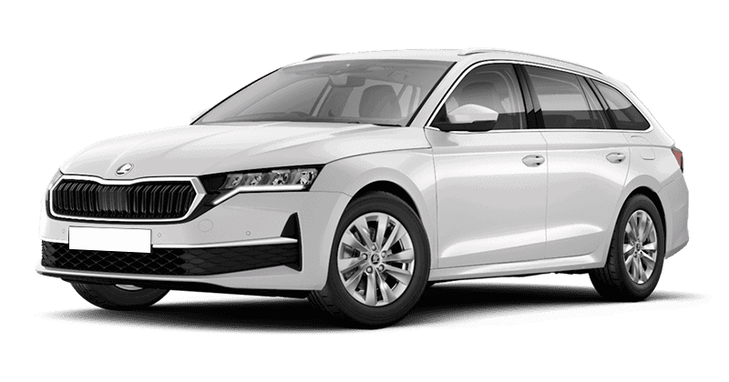 Renting Coches Skoda OCTAVIA Combi-1.5 TSI DSG MHEV Selection Blanco luna, Gris Graphite, Plata Brillante