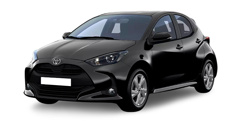 Renting Coches Toyota Yaris-120 e-CVT 5P Active Plus Negro Azabache