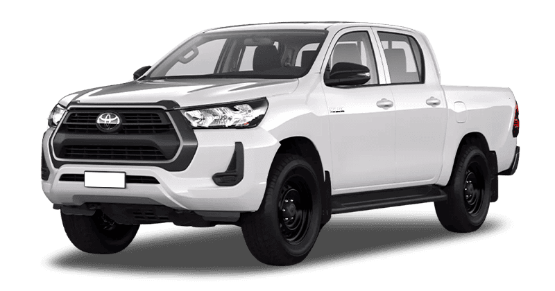 Renting Coches Toyota Hilux-2.4B 6AT Doble Cabina GX Blanco Polar