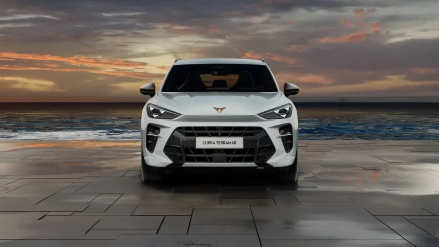 Renting Coches Cupra Terramar1.5 eTSI 110kW DSG Blanco Glacial (Metalizado), Gris Timanfaya (Metalizado)