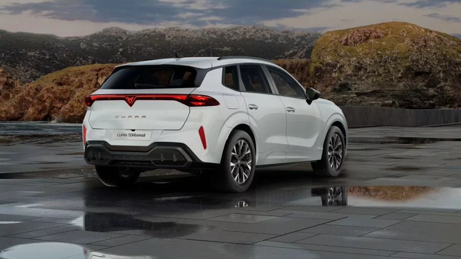 Renting Coches Cupra Terramar1.5 eTSI 110kW DSG Blanco Glacial (Metalizado), Gris Timanfaya (Metalizado)