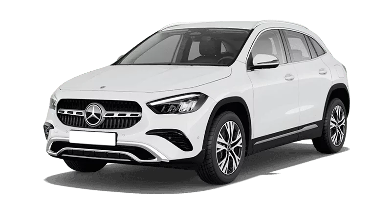 Renting Coches Mercedes Benz GLA-250 e Blanco Polar, Negro Noche