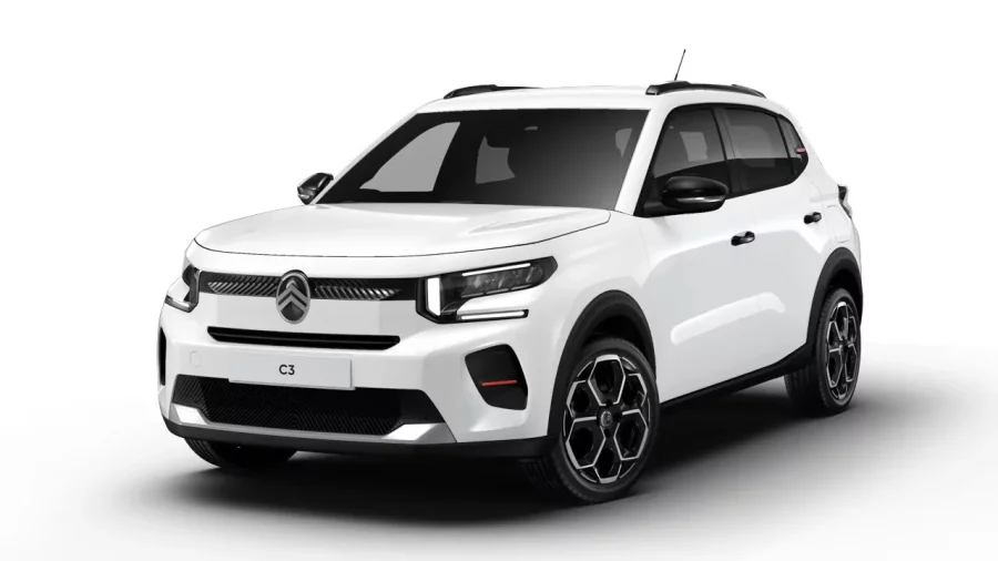 Renting Coches Citroën C3Turbo Max Blanco Polar, Mercury Grey