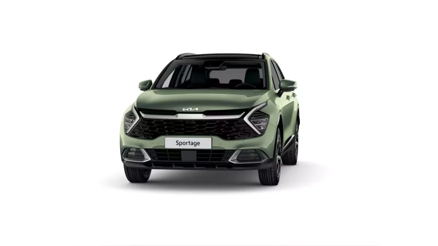 Renting Coches Kia Sportage1.6 HEV Drive Experience Green, Dark Penta Metal, Deluxe White