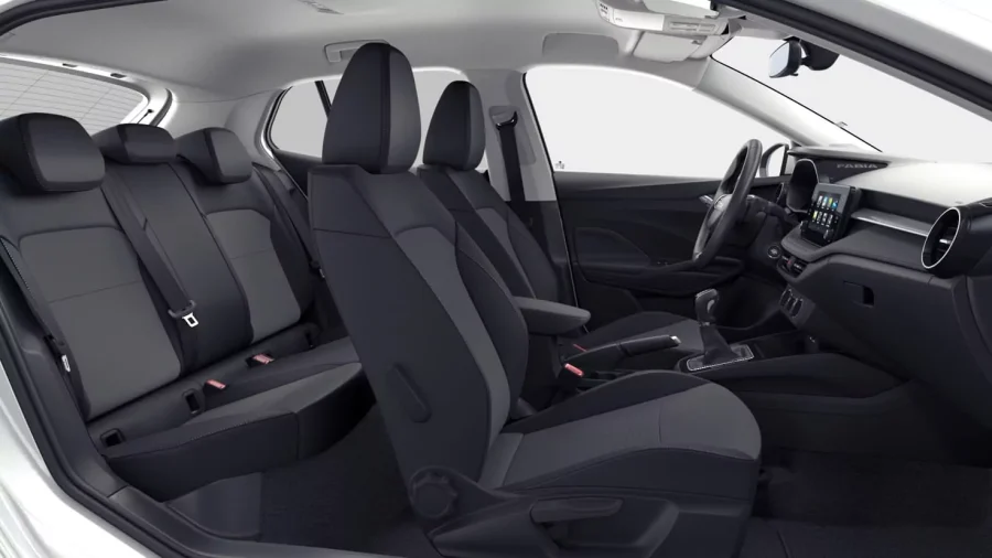 Renting Coches Skoda Fabia1.0 TSI DSG Selection Blanco Luna, Gris Graphite