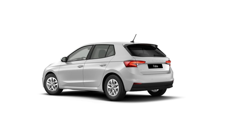 Renting Coches Skoda Fabia1.0 TSI DSG Selection Blanco Luna, Gris Graphite