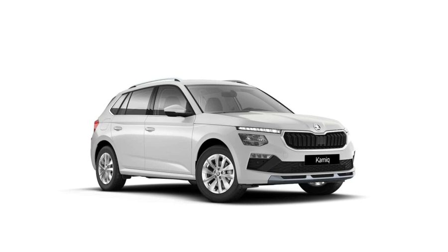 Renting Coches Skoda Kamiq1.5 TSI DSG Selection Blanco Luna, Plata Brillante , Gris Graphite