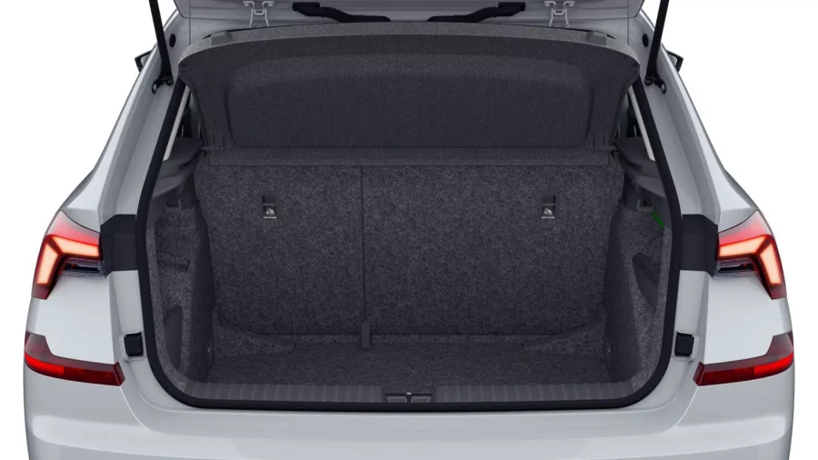 Renting Coches Skoda Kamiq1.5 TSI DSG Selection Blanco Luna, Plata Brillante , Gris Graphite