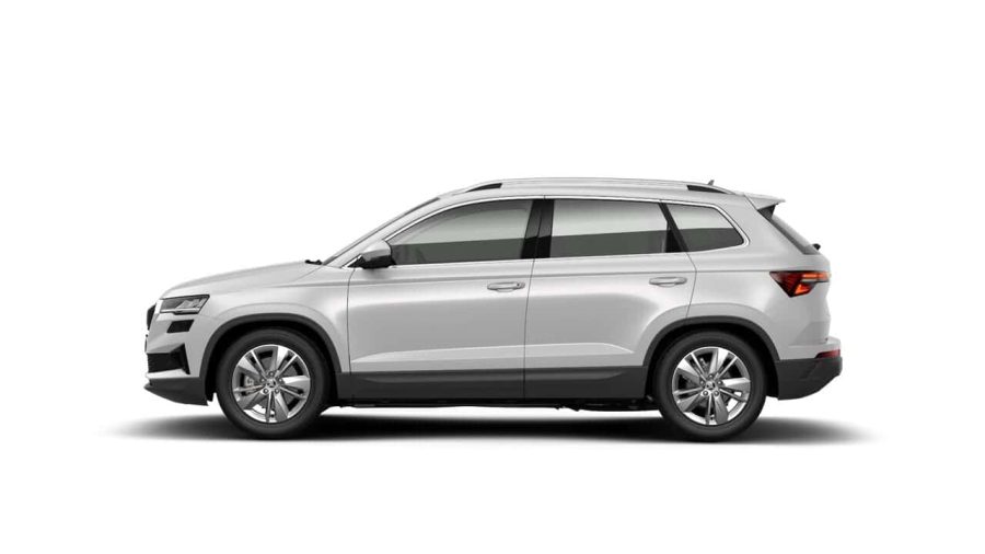 Renting Coches Skoda Karoq2.0 TDi DSG Selection 4×4 Blanco Luna, Gris Graphite