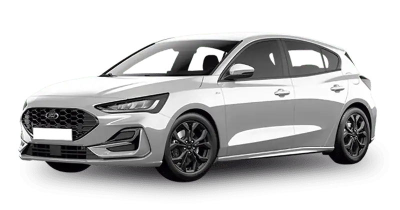 Renting Coches Ford Focus1.0T EcoBoost mHEV ST-Line Blanco, Rojo Race