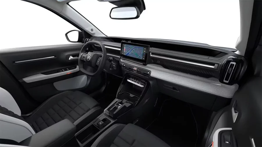 Renting Coches Citroën C3 AircrossHybrid 145 e-DCS6 MAX Blanco Polar, Mercury Gris