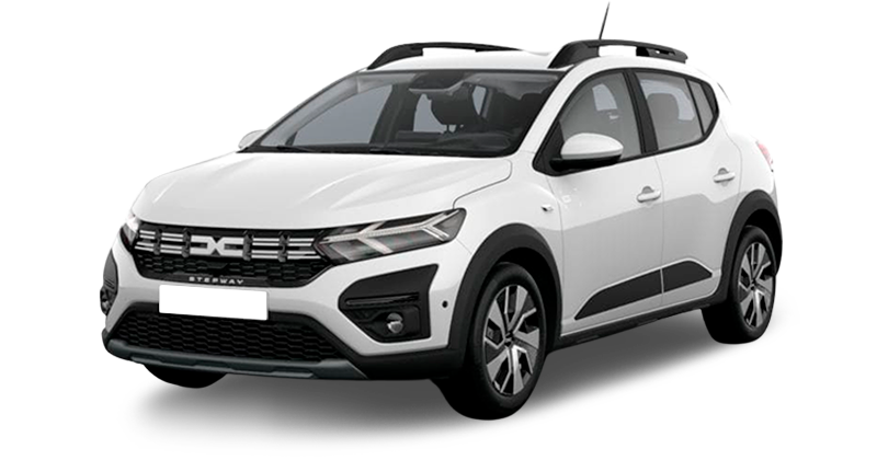 Renting Coches Dacia Sandero Stepway-Expression Go 74kW ECO-G Blanco Glaciar