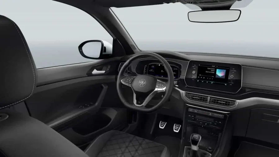 Renting Coches Volkswagen T-Cross1.0 TSI R-Line Gris, Plata, Blanco, Negro