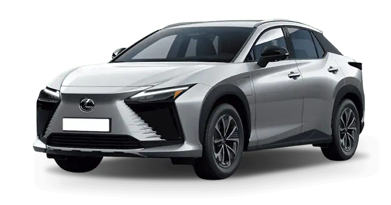 Renting Coches Lexus RZ-350e e-Premium Efficiency Iridio Sonic, Gris Berlin, Blanco Perla