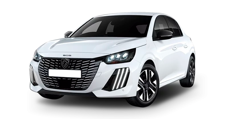Renting Coches Peugeot 208Allure Gasolina 100 S&S 6 Vel. Man – Turbo Blanco Okenite, Gris Selenium