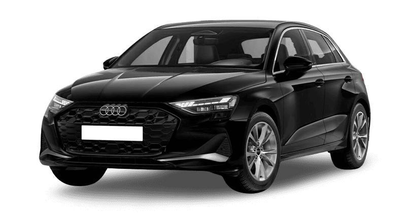 Renting Coches Audi A3 Sportback-TFSi 85kW 6vel Advanced Negro