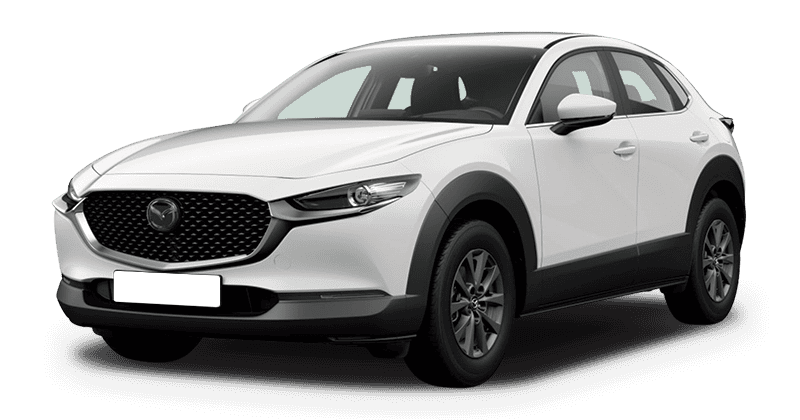 Renting Coches Mazda CX-30-2.5 e-Skyactiv G MHEV AT Prime-Line Artic White