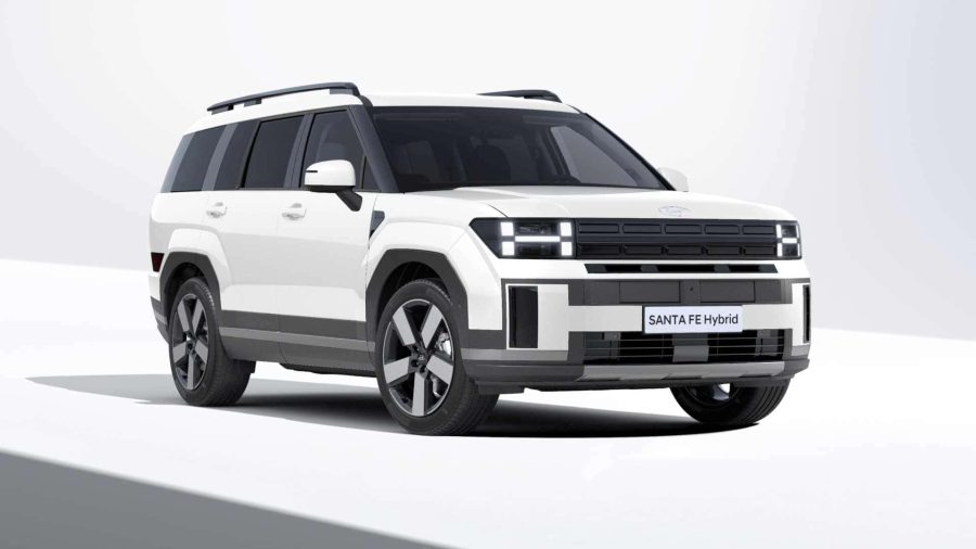 Renting Coches Hyundai Santa Fe1.6T HEV 4X2 AT Tecno Cream White