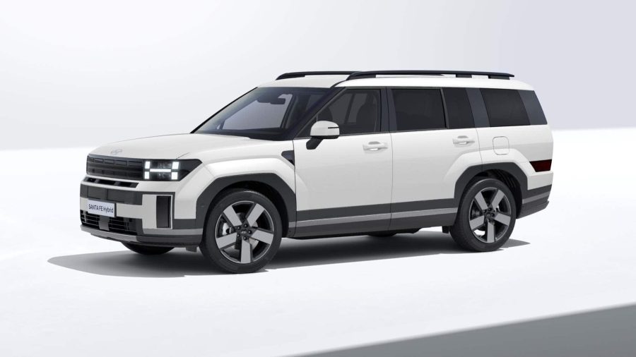 Renting Coches Hyundai Santa Fe1.6T HEV 4X2 AT Tecno Cream White