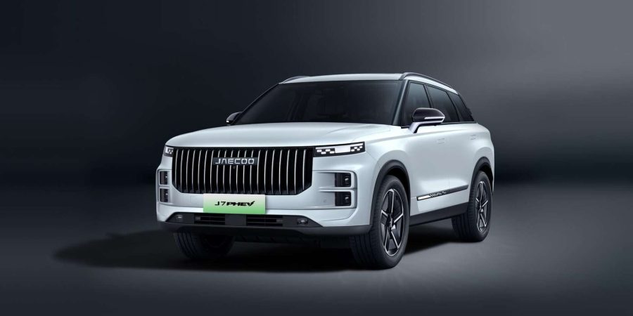 Renting Coches Jaecoo 71.5 TGDI PHEV Business Blanco Aura, Gris Artemis
