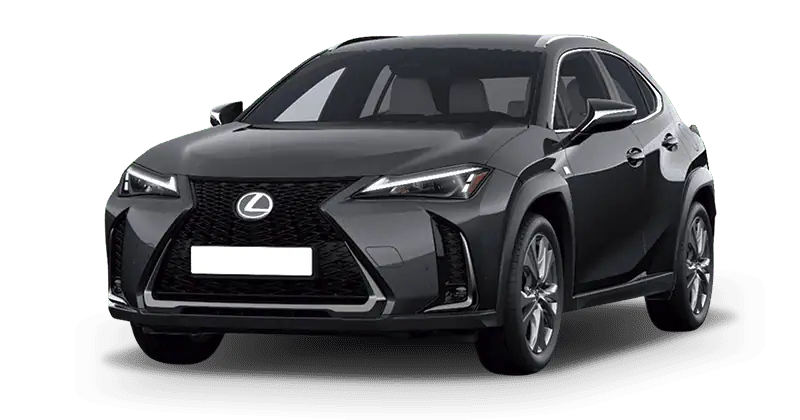 Renting Coches Lexus UX-300h F Sport Legend Gris Berlín, Titanium, Verde Oliva, Negro Graphite, Blanco Nova, Copper Petra, Azul Eléctrico