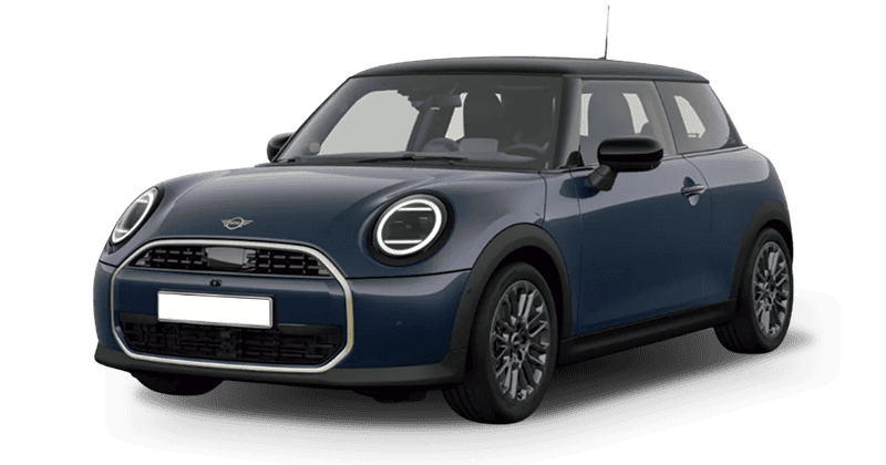 Renting Coches Mini Cooper-C Favoured Indigo Sunset Blue, Legend Gray
