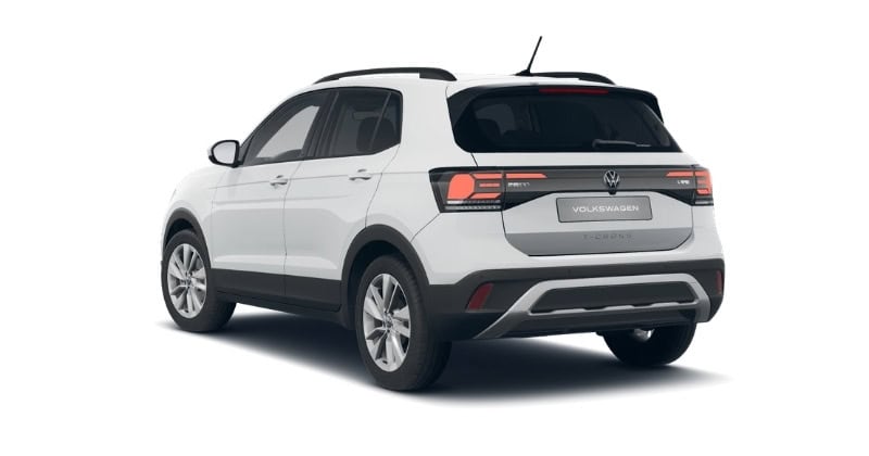 Renting Coches Volkswagen T-Cross1.0 TSI Man. Más Blanco, Negro