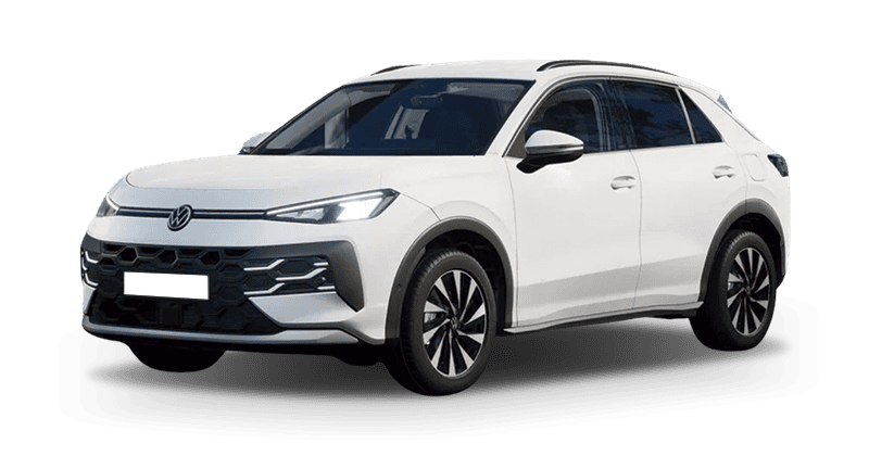 Renting Coches Volkswagen T-Roc-1.5 eTSI 85kW DSG MAS Blanco Punto, Gris Lobo