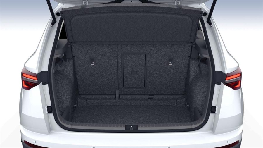 Renting Coches Skoda Karoq2.0 TDi DSG Selection 4×4 Blanco Luna, Gris Graphite