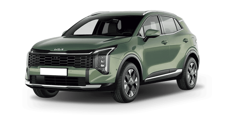 Renting Coches Kia Sportage-1.6 T-GDi HEV Drive 4×2 Experience Green, Cassa White, Deluxe White, Black Pearl, Lunar Silver, Dark Penta Metal