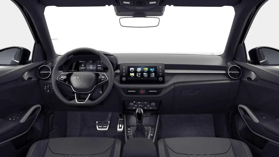 Renting Coches Skoda Fabia1.5 TSI DSG Plus Negro Magico Efecto Perla, Blanco Candy