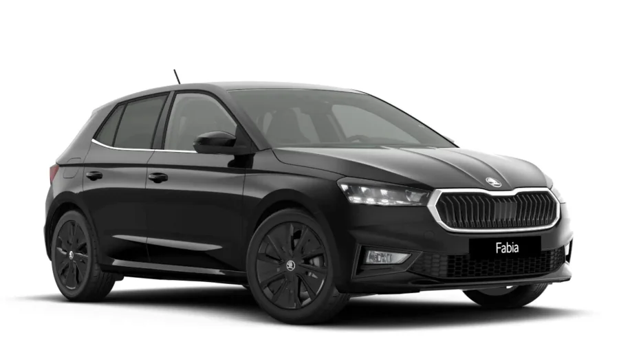 Renting Coches Skoda Fabia1.5 TSI DSG Plus Negro Magico Efecto Perla, Blanco Candy