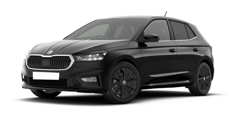 Renting Coches Skoda Fabia1.5 TSI DSG Plus Negro Magico Efecto Perla, Blanco Candy