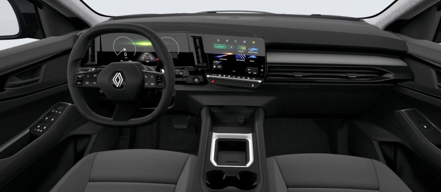 Renting Coches Renault AustralE-Tech Full Hybrid 147kW Evolution Gris Pizarra, Blanco