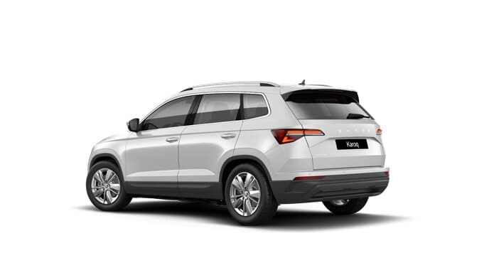 Renting Coches Skoda Karoq2.0 TDI DSG Selection Blanco Luna, Gris Graphite