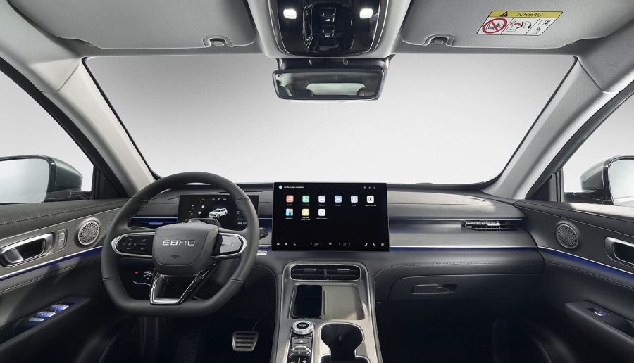 Renting Coches Ebro S8001.5 TGDI PHEV Luxury E-CVT Blanco Khaki, Gris Bambu