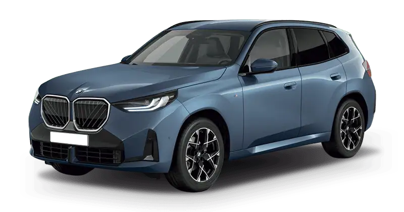 Renting Coches BMW X3-20d xDrive M Sport Arctic Race Blue, Black Sapphire