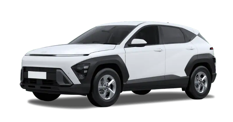 Renting Coches Hyundai Kona-HEV 1.6 GDi DT Maxx Atlas White, Ecotronic Gray