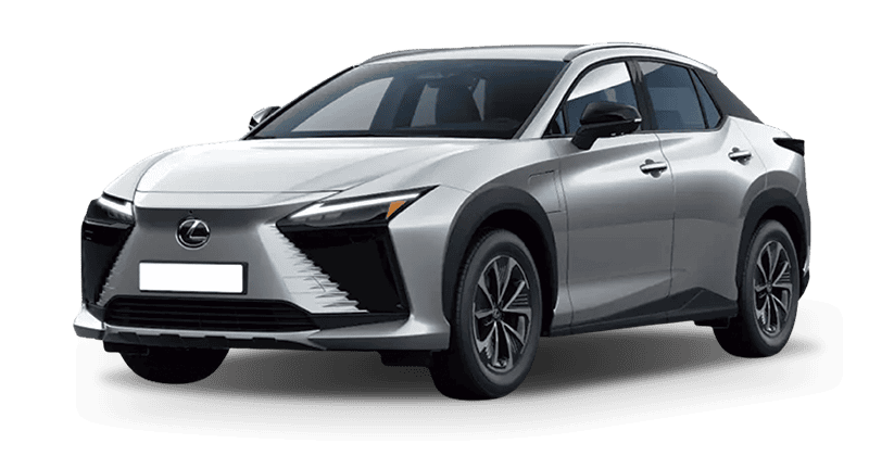 Renting Coches Lexus RZ350e e-Premium Efficiency Iridio Sonic, Gris Berlin, Blanco Perla