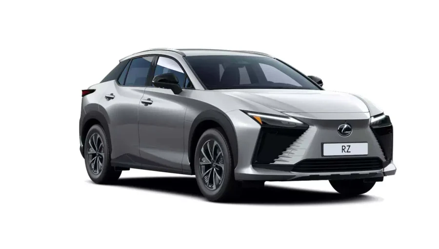 Renting Coches Lexus RZ350e e-Premium Efficiency Iridio Sonic, Gris Berlin, Blanco Perla