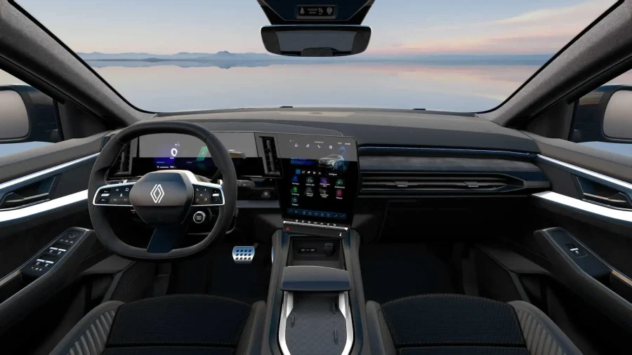 Renting Coches Renault EspaceE-Tech Full Hybrid Esp. Alpine Blanco Nacarado, Gris Baltico