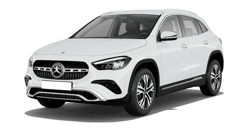Renting Coches Mercedes Benz GLA-200d Blanco Polar, Plata High-tech, Negro Cosmos