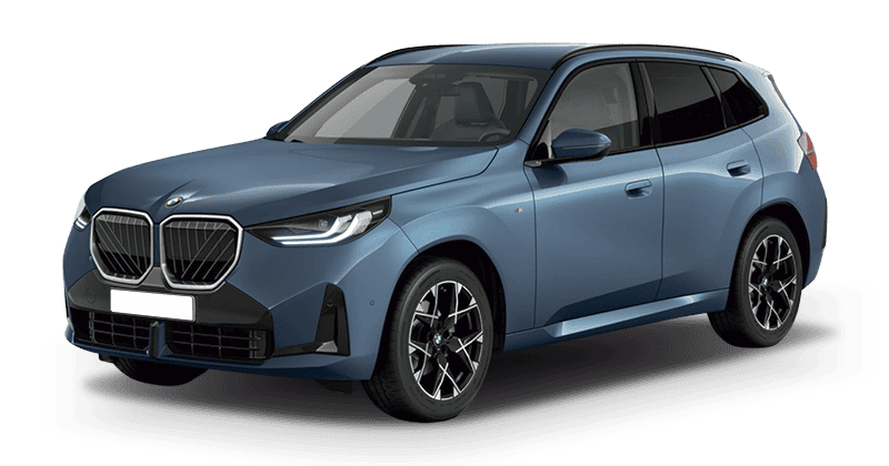 Renting Coches BMW X320d xDrive M Sport Arctic Race Blue, Black Sapphire