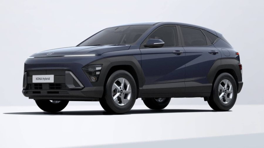 Renting Coches Hyundai Kona1.6 GDi HEV DT Maxx Denim Blue, Atlas White, Mirage Green
