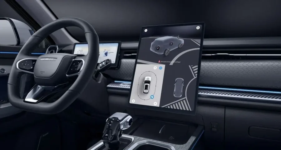 Renting Coches Jaecoo 71.5 TGDI PHEV Business Gris Artemis, Blanco Aura
