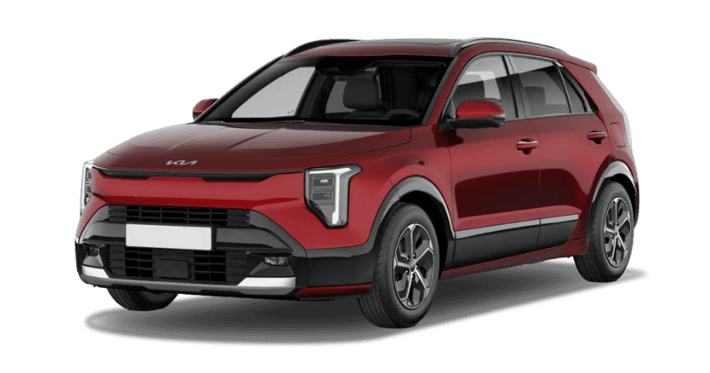 Renting Coches Kia NiroHEV Drive Runway Red, Clear White, Steel Gray, Interstellar Grey, Black