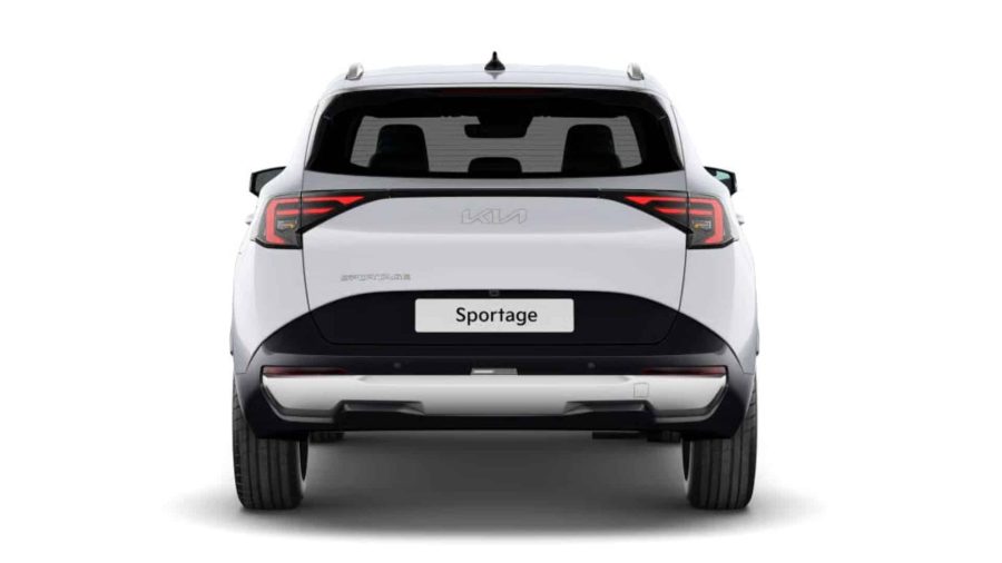 Renting Coches Kia Sportage1.6 T-GDi HEV Drive 4×2 Deluxe White, Lunar Silver, Dark Penta Metal