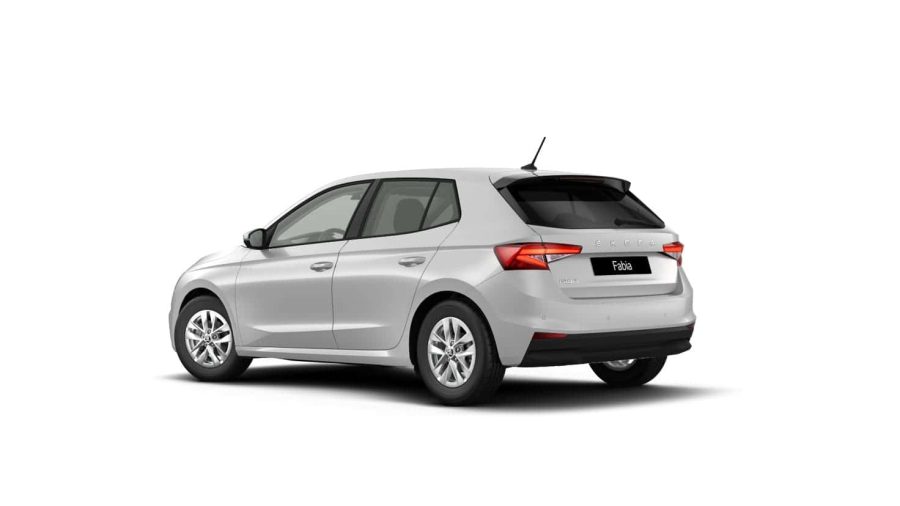 Renting Coches Skoda Fabia1.0 TSI DSG Selection Blanco Luna, Gris Graphite