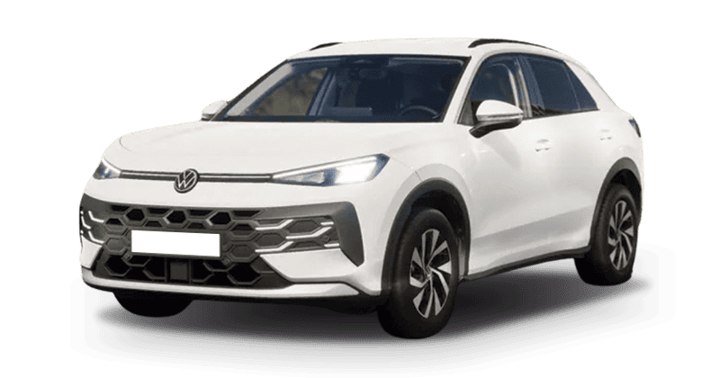 Renting Coches Volkswagen T-Roc-MATCH 1.5 eTSI 85kW DSG Blanco Punto, Gris Lobo